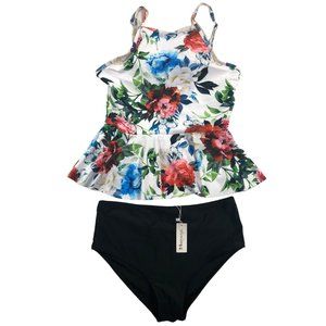 Marinavida Floral Tankini Top & Bikini Bottom